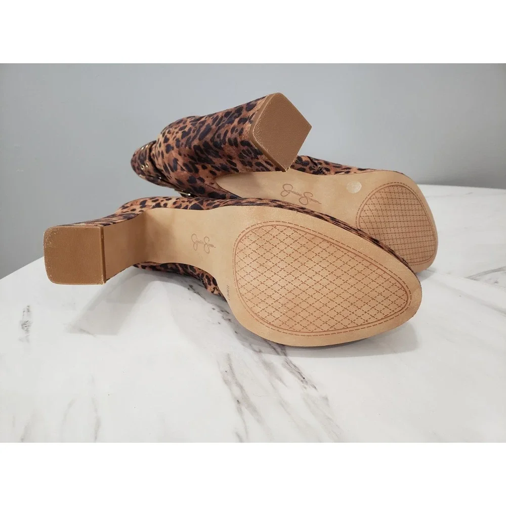 NEW NO BOX SIZE 11 Jessica Simpson Animal Print Block Heel Chunky Leopard Boots